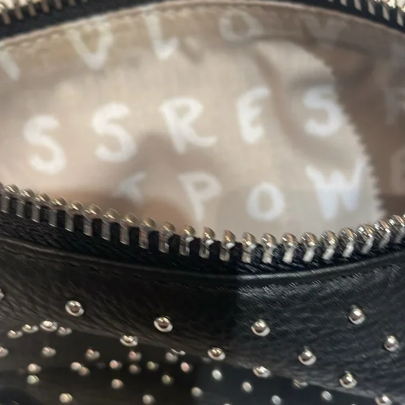 Aimee Kestenberg Black Studded Chain-Accent Shoulder Bag - Picture 8 of 14